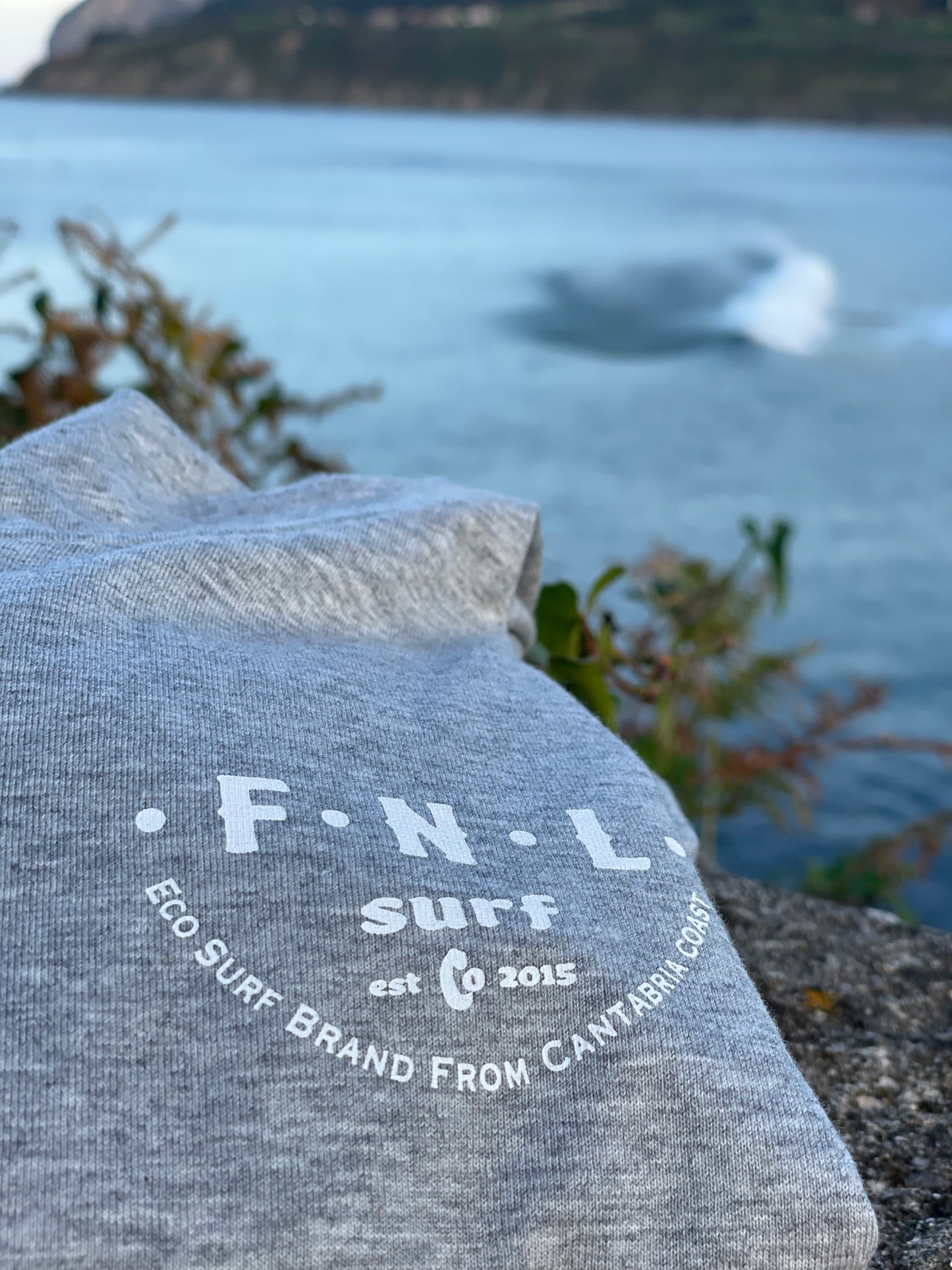 Camiseta Capucha-Surfing gris