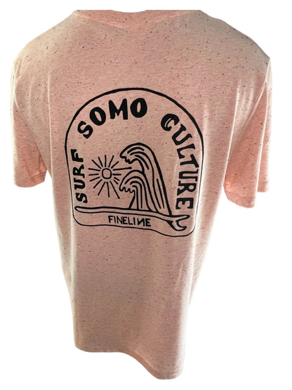 Camiseta Surf Cullture- salmón pastel