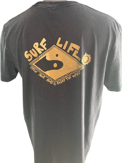 Camiseta surf life- negro