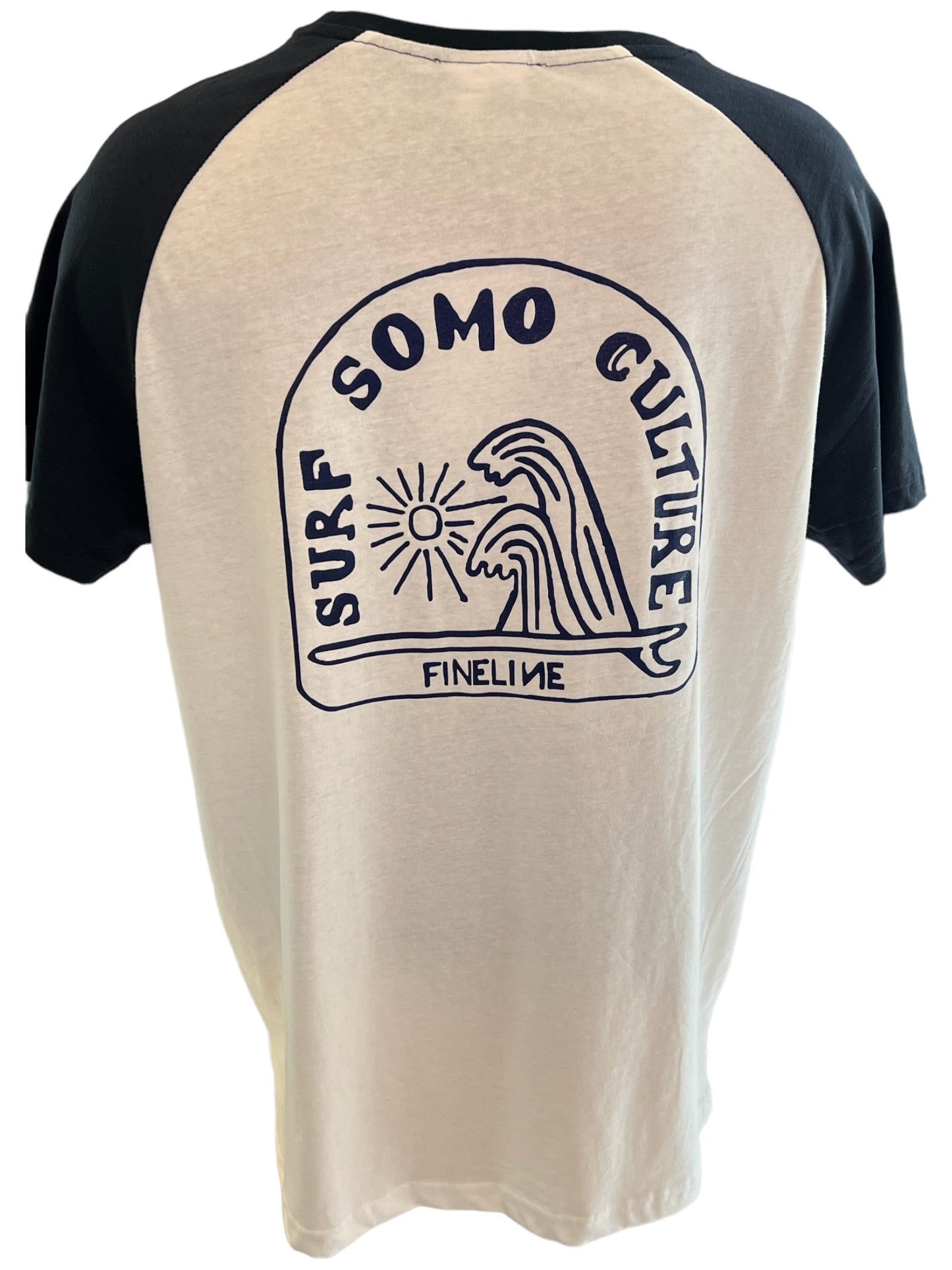 Camiseta Surf Cullture- Azul y blanco